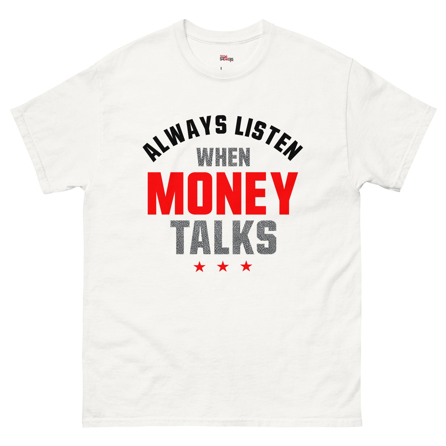 Jordan 3 Cement Grey money talks White tee