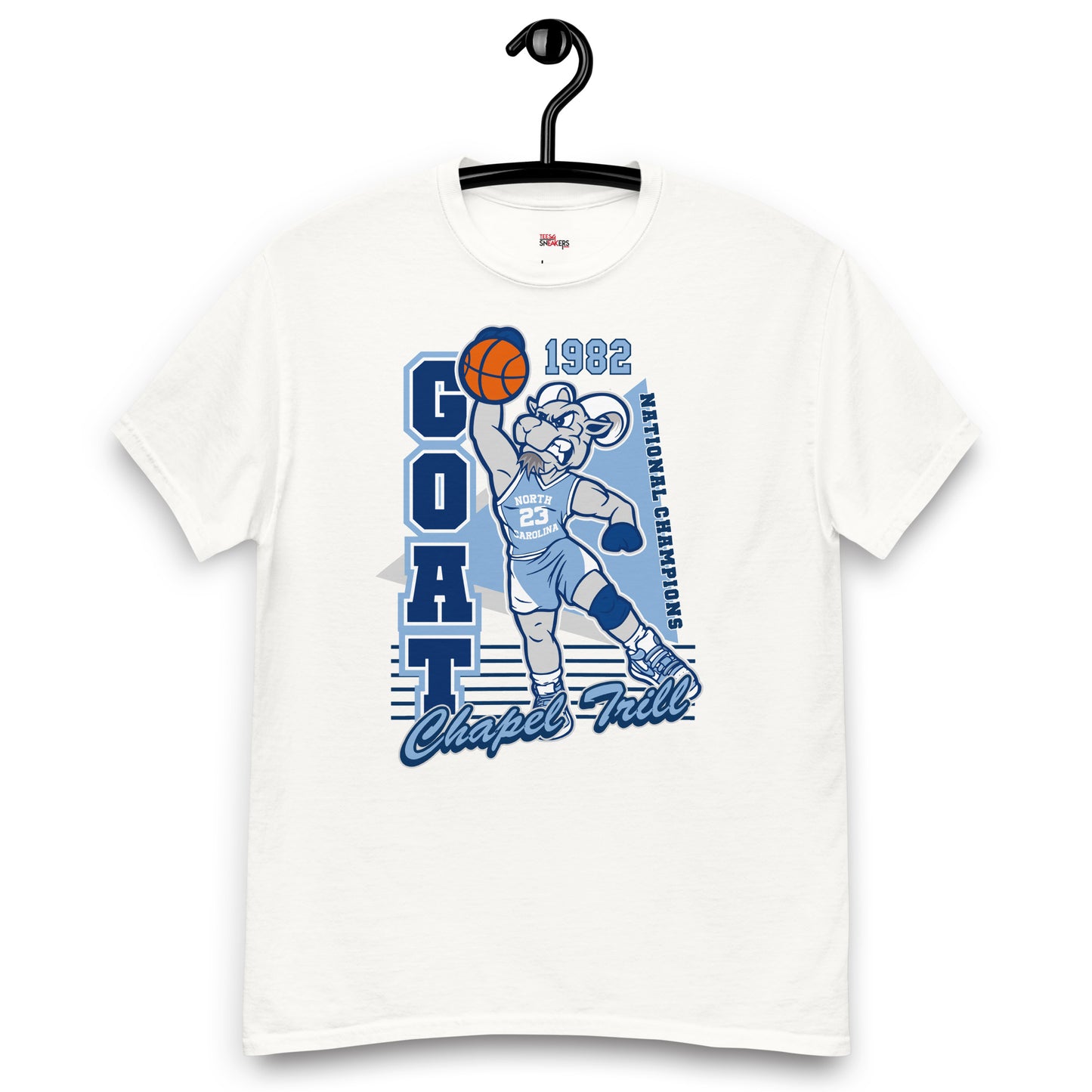 Jordan 17 low unc goat white tee
